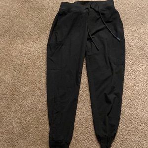 Black mandala jogger scrub pants